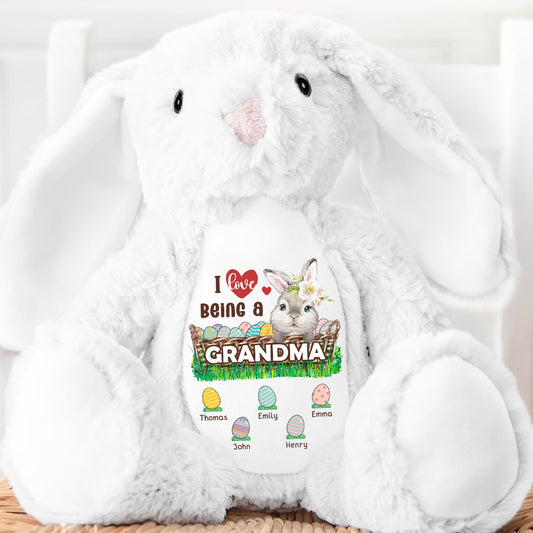 I Love Being A Grandma - Personalized Stuffed Bunny