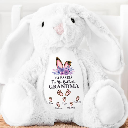 Blessed To Be Called Grandma - Personalized Stuffed Bunny