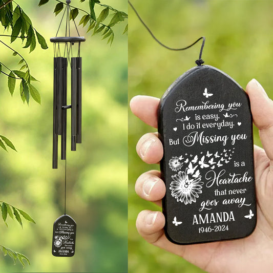Remembering You Is Easy - Personalized Wind Chimes