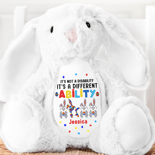 It's A Different Ability - Personalized Stuffed Bunny