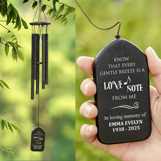 Know That Every Gentle Breeze Is A Love Note From Me - Personalized Wind Chimes