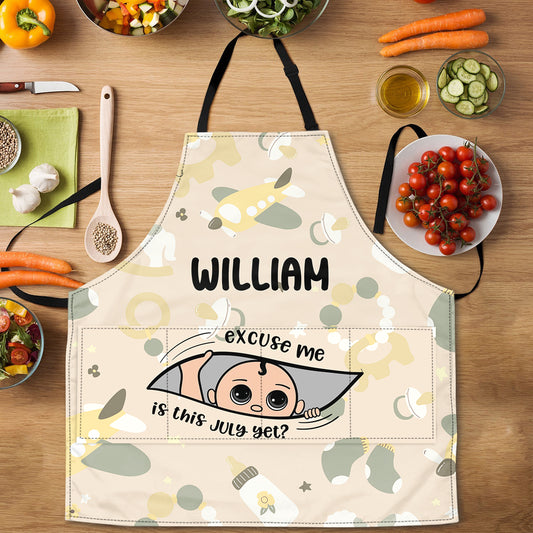 Pregnancy Announcement - Personalized Apron With Packet