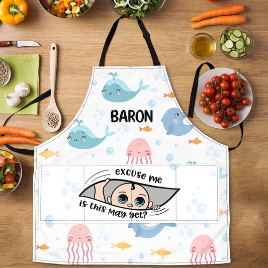 Pregnancy Announcement - Personalized Apron With Packet