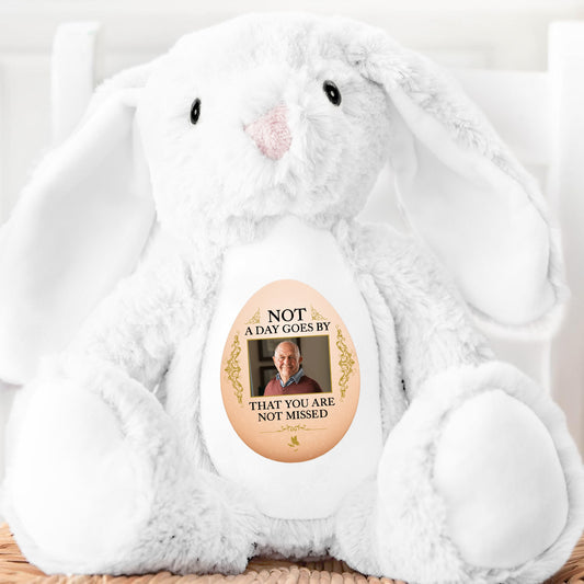 Not A Day Goes By That You Are Not Missed - Personalized Stuffed Bunny