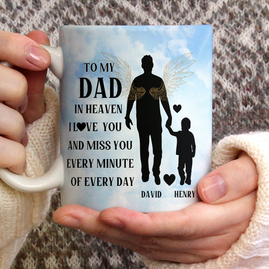 To My Dad In Heaven - Personalized Ceramic Coffee Mug