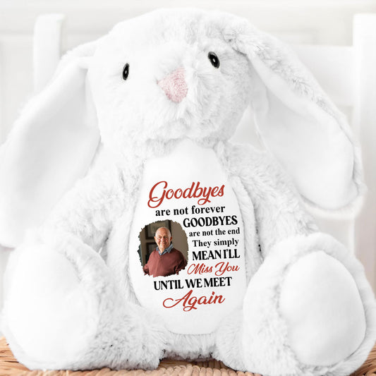 I Will Miss You Until We Meet Again - Personalized Stuffed Bunny