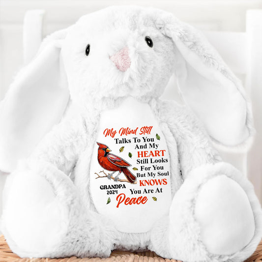 My Mind Still Talks To You - Personalized Stuffed Bunny