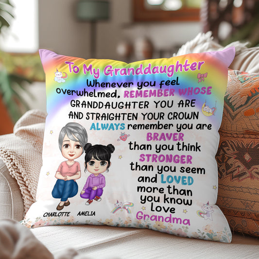 Always Remember You Are - Personalized Crystal Velvet Pillow