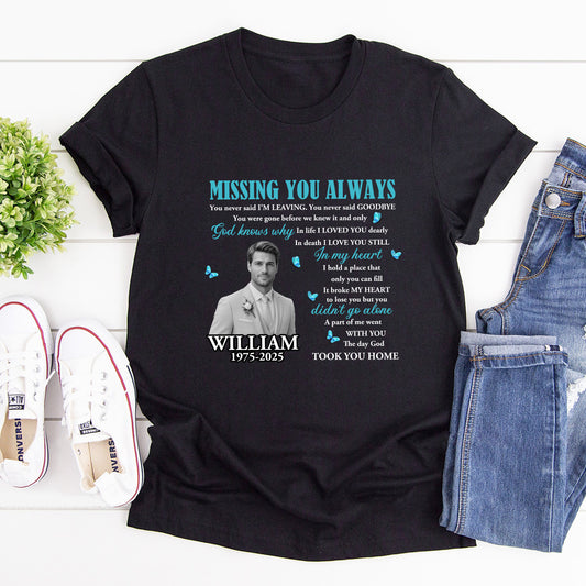 The Day God Took You Home - Personalized 2D Unisex T-shirt