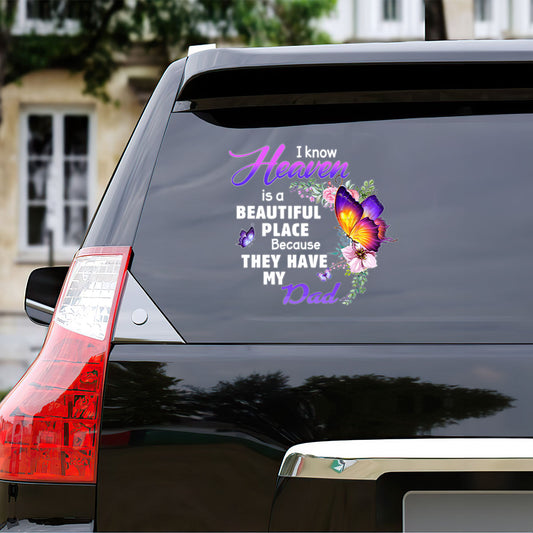 Heaven Is A Beautiful Place - Personalized Sticker