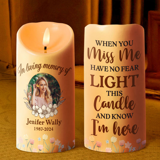 When You Miss Me - Personalized Flameless LED Candle