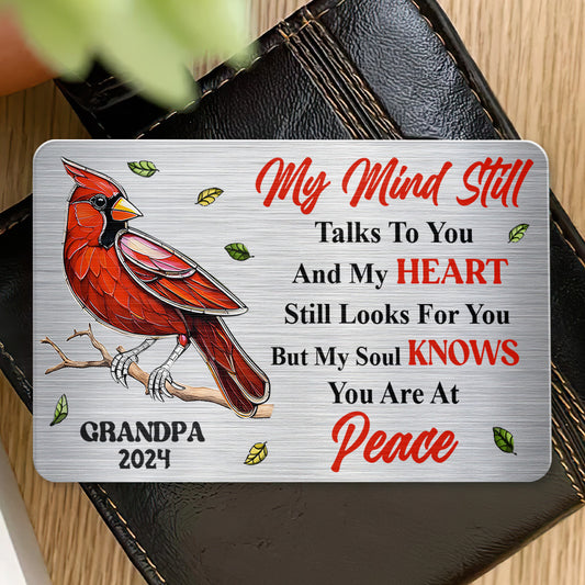 My Mind Still Talks To You - Personalized Aluminum Wallet Card