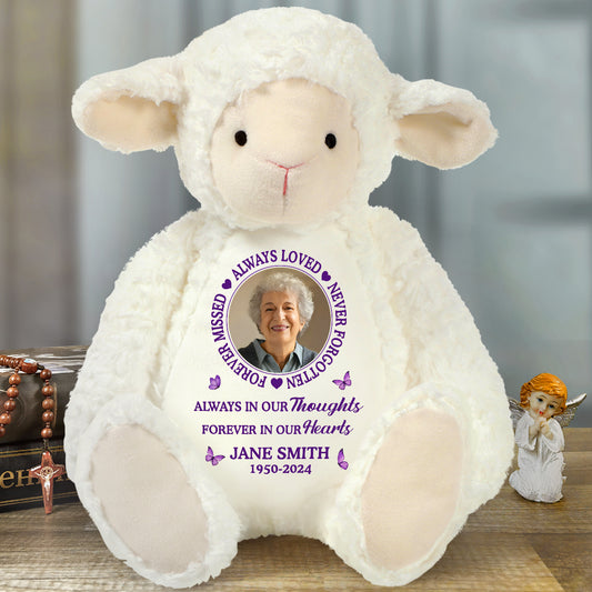 Forever In Our Heart - Personalized Stuffed Lamb