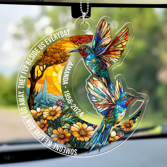They Fly Beside Us Everyday - Personalized Car Acrylic Hanging Ornament