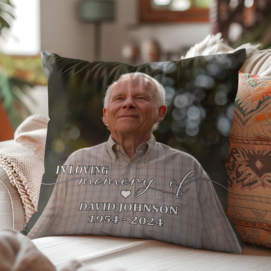 In Loving Memory Of - Personalized Crystal Velvet Pillow