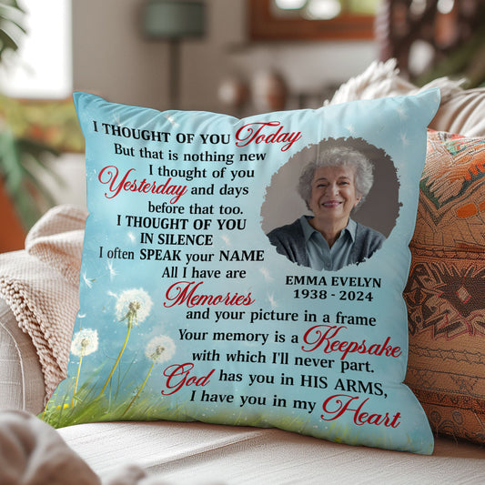 God Has You In His Arms I Have You In My Heart - Personalized Crystal Velvet Pillow