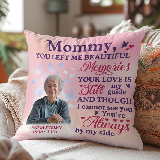 You Left Me Beautiful Memories - Personalized Crystal Velvet Pillow