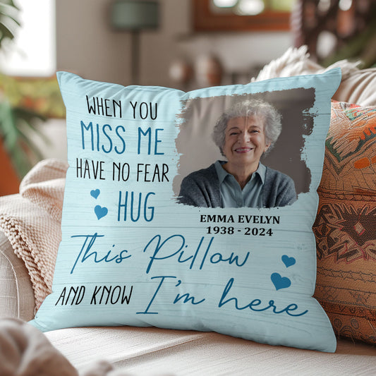 Hug This Pillow When You Miss Me - Personalized Crystal Velvet Pillow