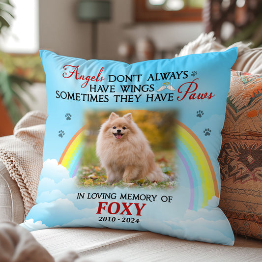 Angels Don't Always Have Wings - Personalized Crystal Velvet Pillow