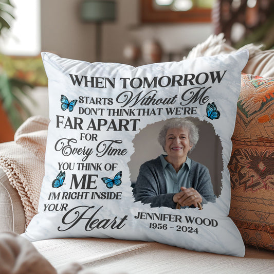 When Tomorrow Starts Without Me - Personalized Crystal Velvet Pillow