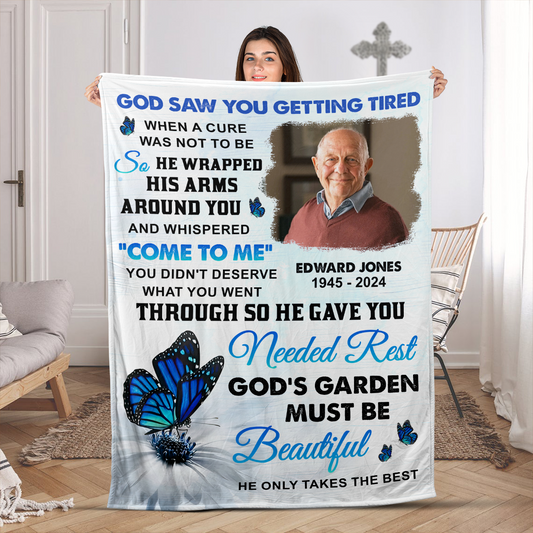 God Saw You Getting Tired - Personalized Fleece Blanket