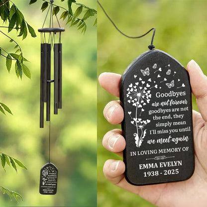 Goodbyes Are Not Forever - Personalized Wind Chimes