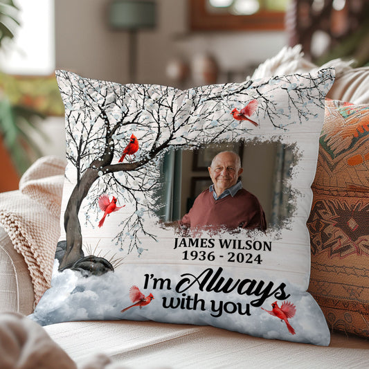 I Am Always With You - Personalized Crystal Velvet Pillow