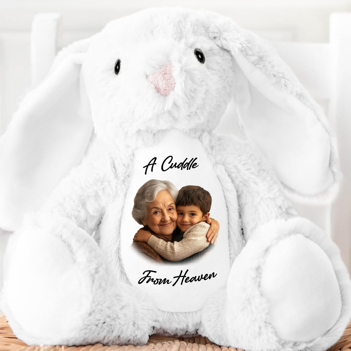 A Cuddle From Heaven - Personalized Stuffed Bunny
