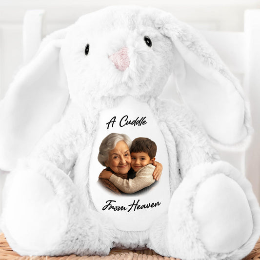 A Cuddle From Heaven - Personalized Stuffed Bunny