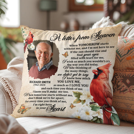 A Letter From Heaven - Personalized Crystal Velvet Pillow