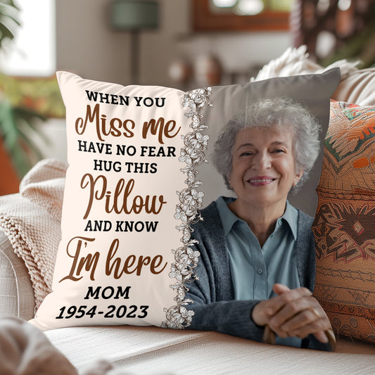 Hug This Pillow And Know I'm Here - Personalized Crystal Velvet Pillow