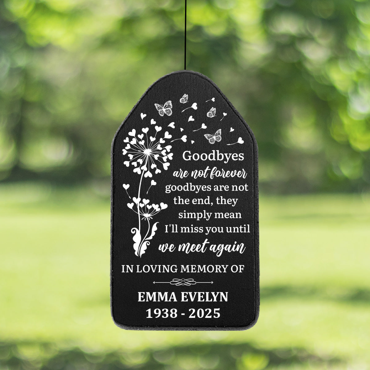 Goodbyes Are Not Forever - Personalized Wind Chimes