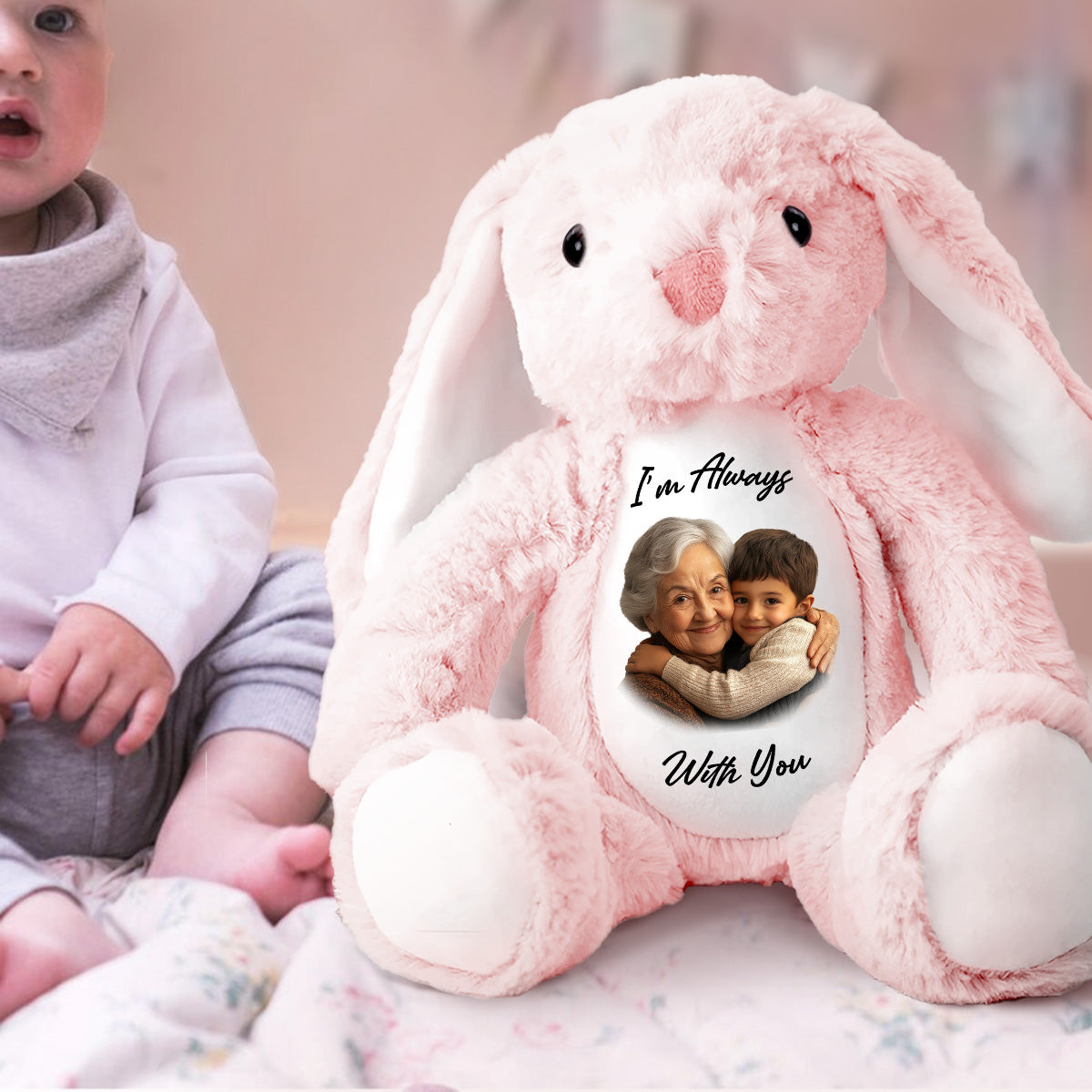 A Cuddle From Heaven - Personalized Stuffed Bunny