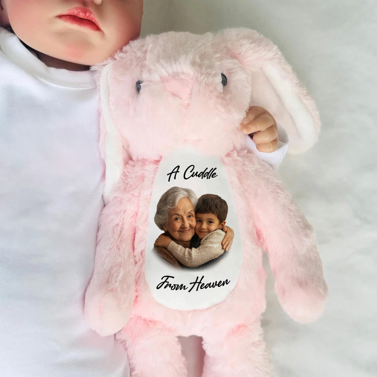 A Cuddle From Heaven - Personalized Stuffed Bunny