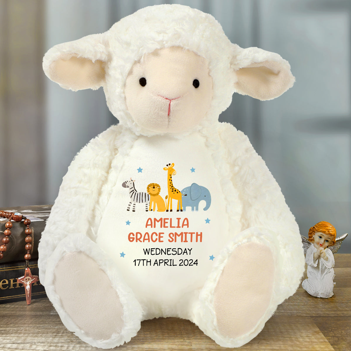 Baby Lamb - Personalized Stuffed Lamb