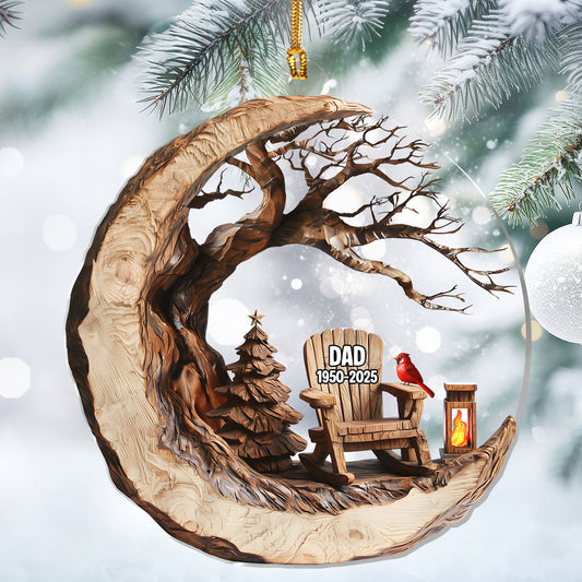 Christmas In Heaven Rustic Charm - Personalized 1-Layer Acrylic Ornament