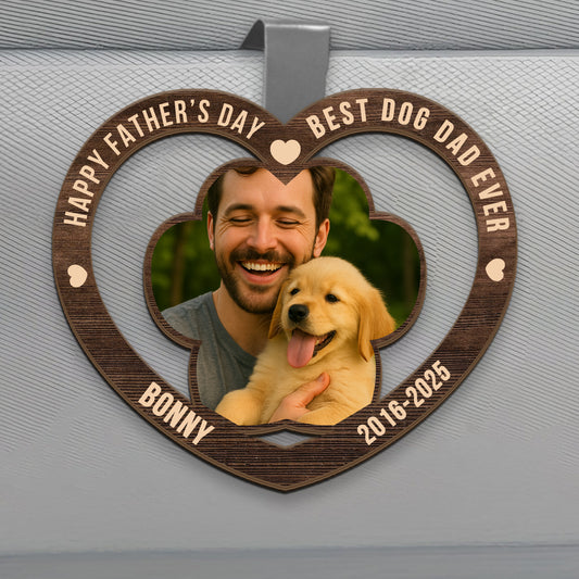 Best Dog Dad Ever - Personalized Car Visor Clip