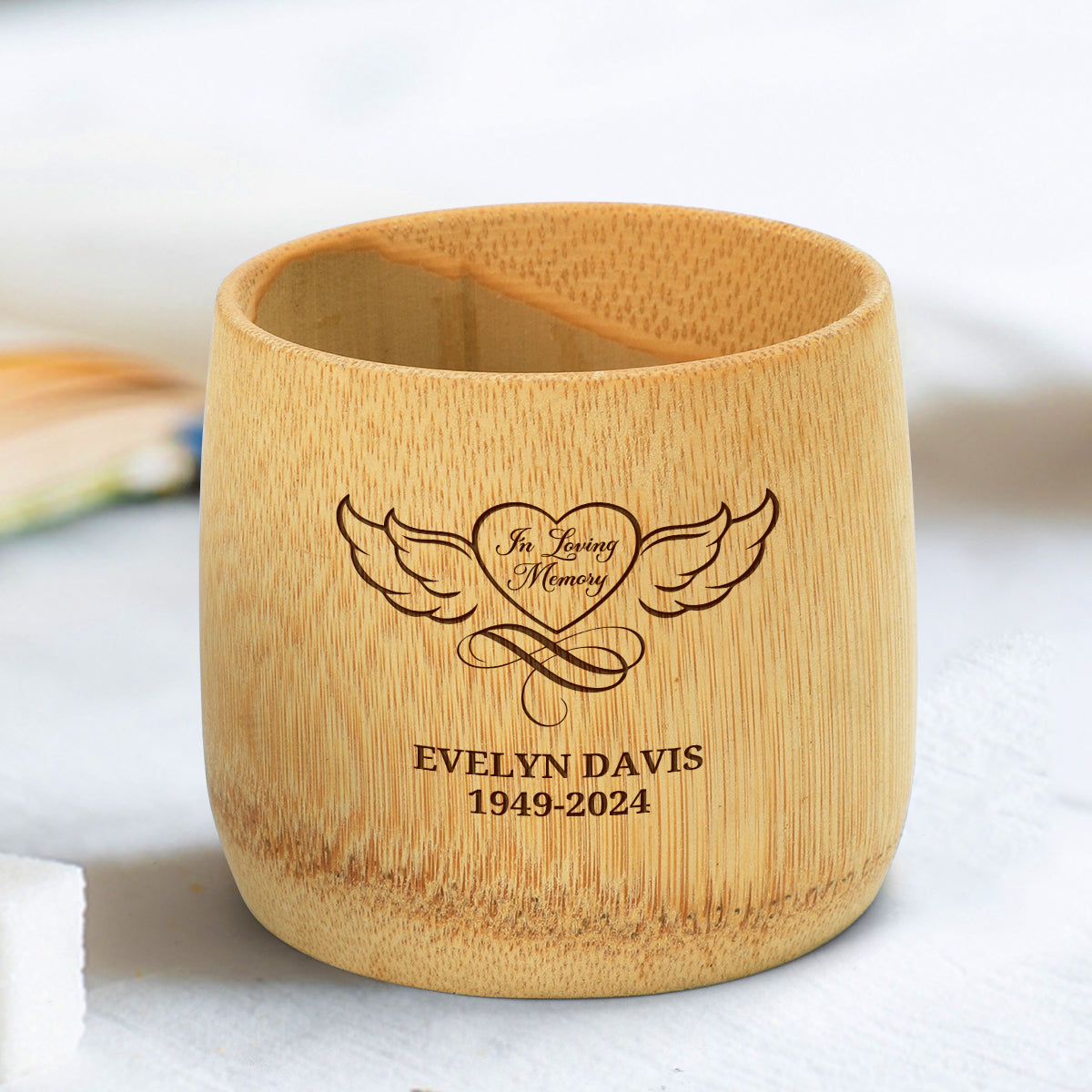 In Loving Memory - Personalized Bamboo Cup – Hugsify