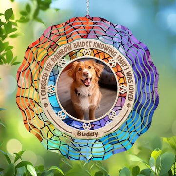 I Wish The Rainbow Bridge Had Visiting Hours - Personalized Wind Spinners