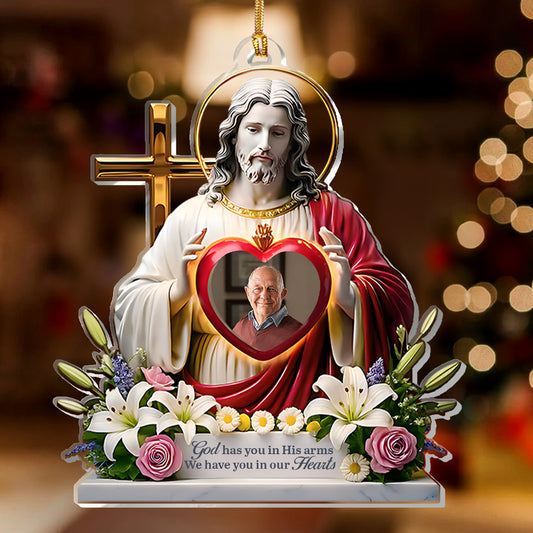 God Has You In His Arms - Personalized 1-Layer Acrylic Ornament