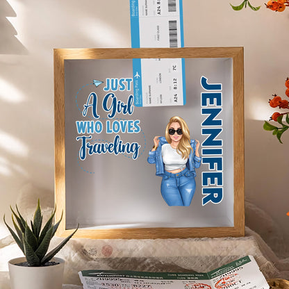 Just A Girl Who Loves Traveling - Personalized Memory Box