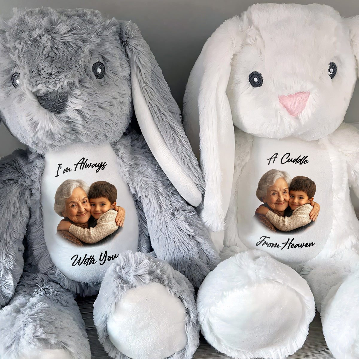 A Cuddle From Heaven - Personalized Stuffed Bunny