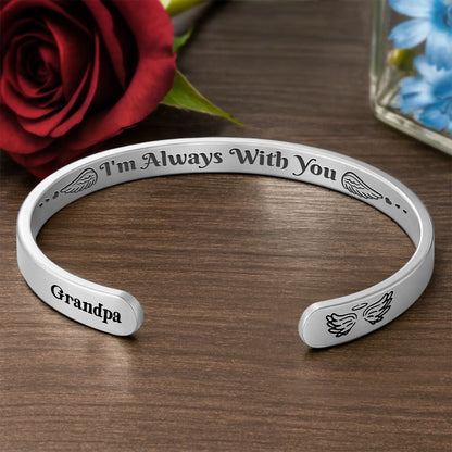 Always With You - Personalized Cuff Bangle Bracelet With Box