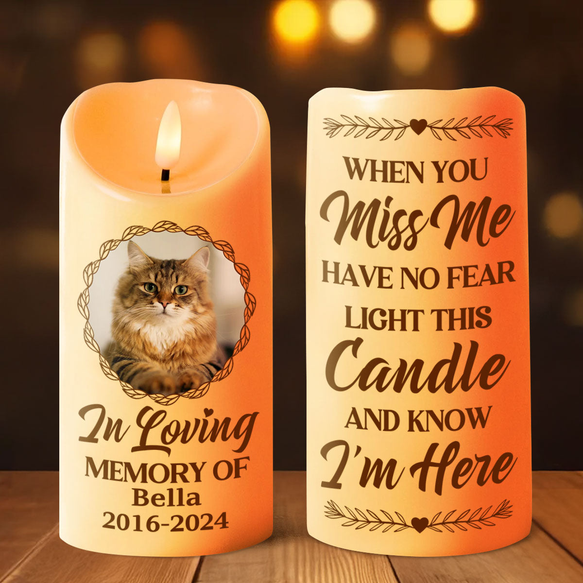When You Miss Me Have No Fear - Personalized Flameless LED Candle