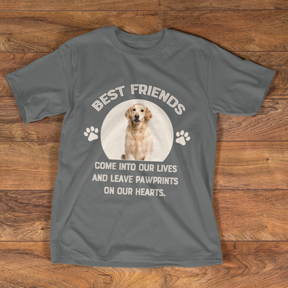 Best Friends Leave Pawprints On Our Hearts - Personalized 2D Unisex T-shirt