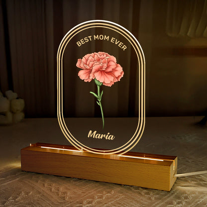 Best Mom Ever - Personalized Acrylic Plaque Night Light