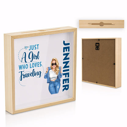 Just A Girl Who Loves Traveling - Personalized Memory Box