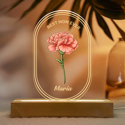 Best Mom Ever - Personalized Acrylic Plaque Night Light