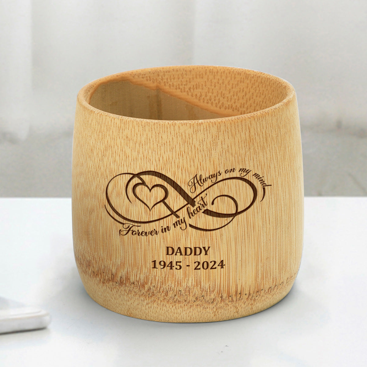 Always On My Mind - Personalized Bamboo Cup