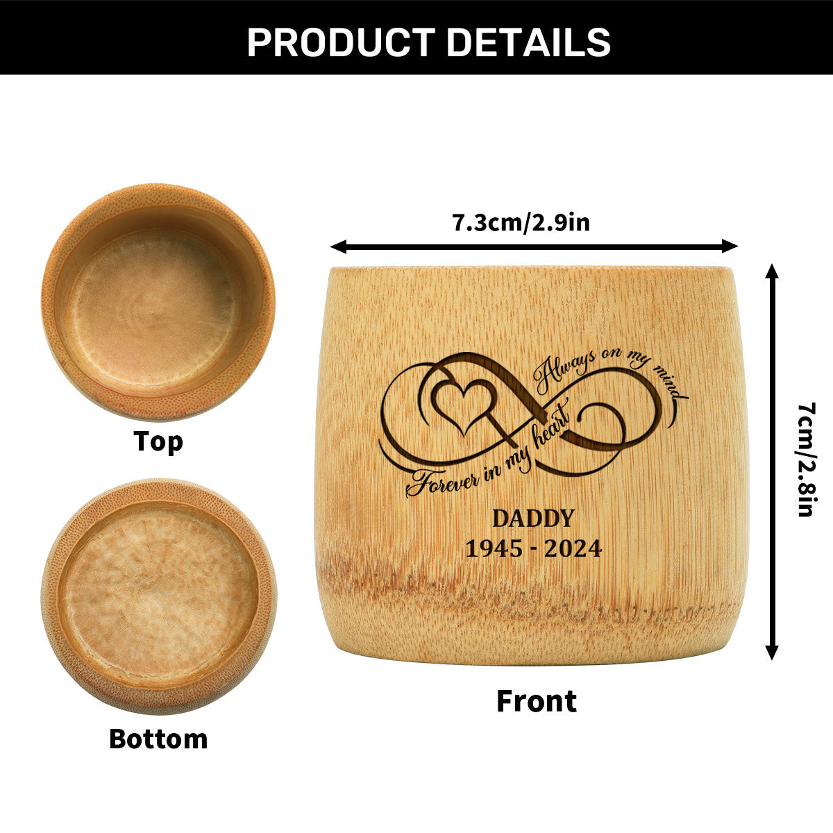 Always On My Mind - Personalized Bamboo Cup
